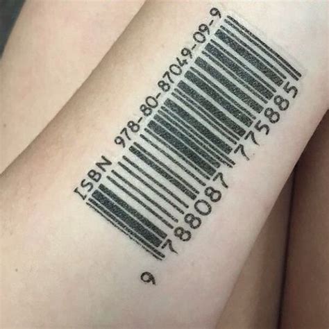 tatuaje de codigo de barras|Tatuajes de Código de Barras y sus Tipos